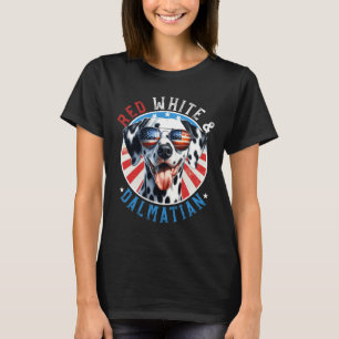 Dalmatiner Hund 4. Juli Rot Weiß und Dal Liebhaber T-Shirt