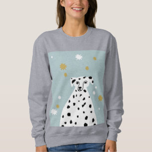 Dalmatiner Hund Abstrakt Illustration Sweatshirt