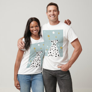 Dalmatiner Hund Abstrakte Illustration Art Unisex T-Shirt