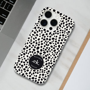 Dalmatiner-Hund abstraktes Muster Monogramm iPhone 16 Pro Hülle