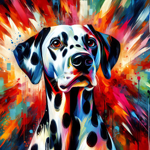 Dalmatiner-Hund Acryl-Druck Bunt Lebendig