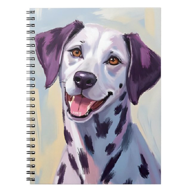 Dalmatiner Hund Aquarellmalerei Notizblock (Vorderseite)