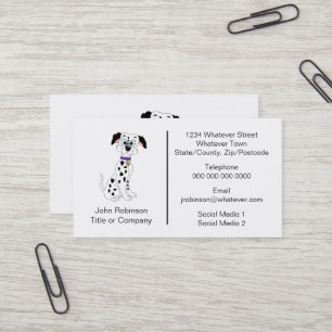 Dalmatiner-Hund-Design Hundepension Visitenkarte