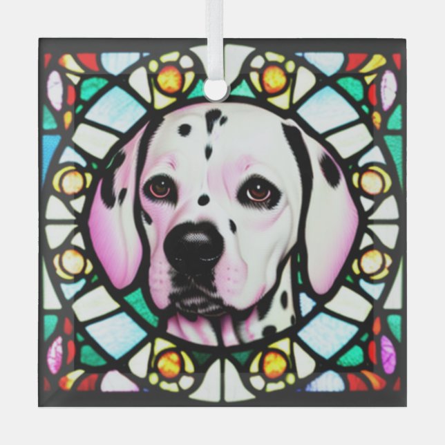 Dalmatiner Hund "Festglas" Ornament Aus Glas (Vorderseite)
