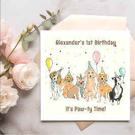 Dalmatiner Hund Geburtstagsparty Serviette