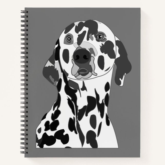 Dalmatiner Hund Haustier Notizbuch (Vorderseite)