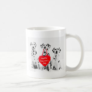 Dalmatiner Hund Herzglücklich Valentinstag Kaffeetasse