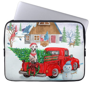 Dalmatiner Hund in der Weihnachtslieferung LKW Sch Laptopschutzhülle