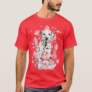 Dalmatiner Hund Japanischer Cherry Blossom Sakura T-Shirt