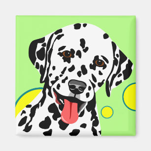 Dalmatiner-Hund mit Kreisen Magnet