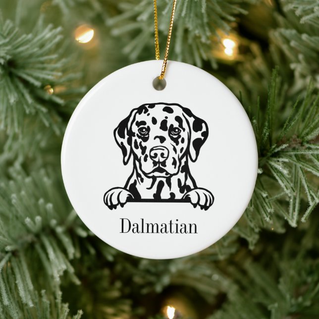 Dalmatiner Hund Personalisierte Haustiere Ornament (Baum)