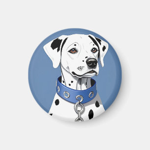 Dalmatiner Hund tragen einen blauen Collar Magnet