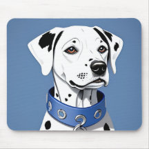 Dalmatiner Hund tragen einen blauen Collar