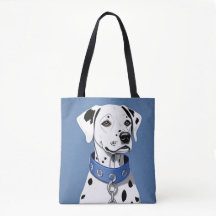 Dalmatiner Hund tragen einen blauen Collar