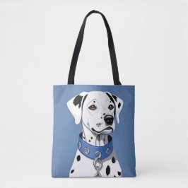 Dalmatiner Hund tragen einen blauen Collar Tasche