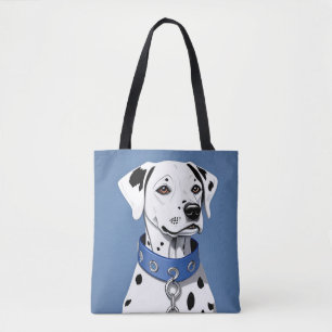 Dalmatiner Hund tragen einen blauen Collar Tasche