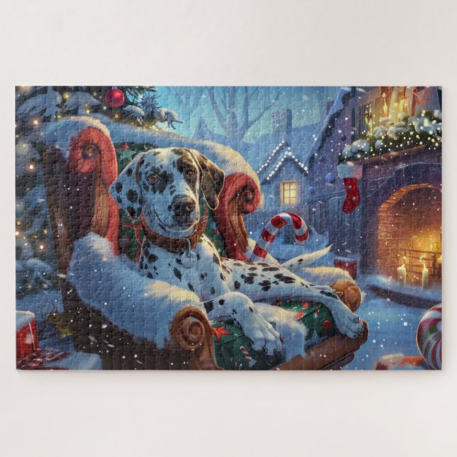 Dalmatiner Hund Weihnachten (Horizontal)