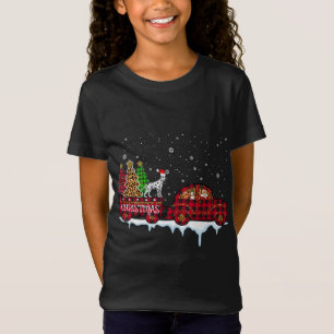 Dalmatiner Hund Weihnachten Karierter Lkw Weihnach T-Shirt