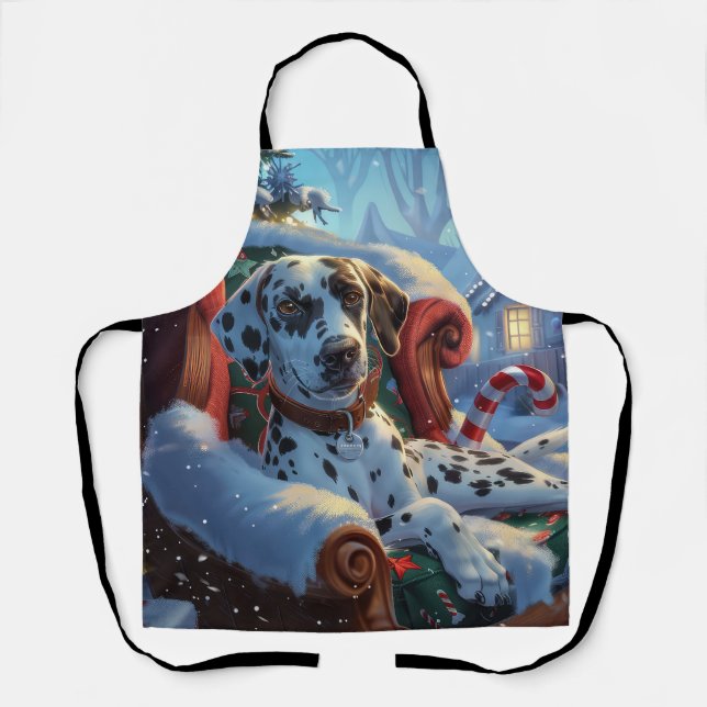 Dalmatiner Hund Weihnachten Schürze (Vorderseite)