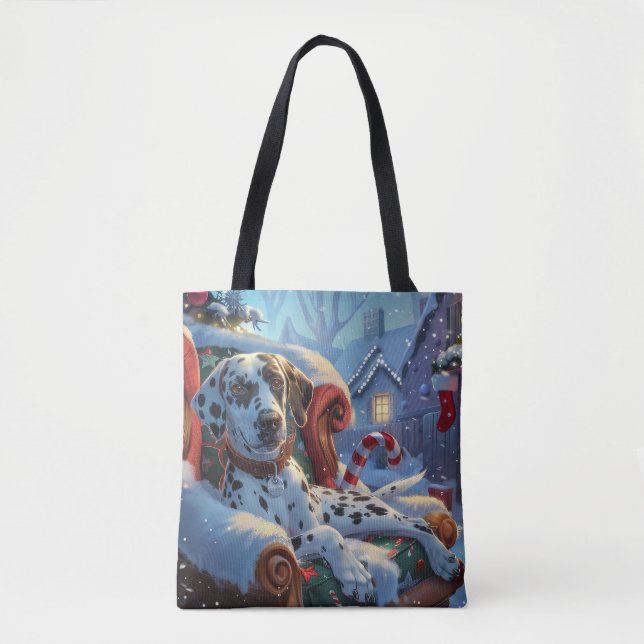 Dalmatiner Hund Weihnachten Tasche (Vorderseite)