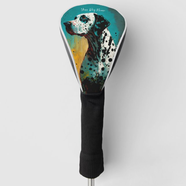 Dalmatiner Hund - Zusammensetzung 006 Golf Headcover (Vorderseite)
