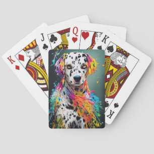 Dalmatiner Hunde Haustiere Niedliche adorable Tier Spielkarten
