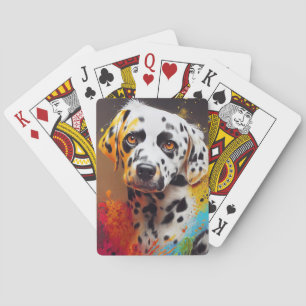 Dalmatiner Hunde Haustiere Niedliche adorable Tier Spielkarten