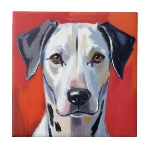 Dalmatiner Hunde-Malerei Haustier Aquarell Fliese