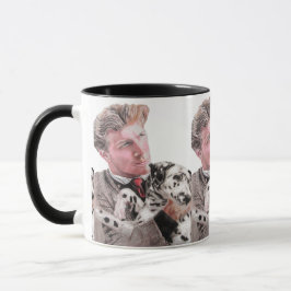 Dalmatiner Hunde niedliche Spotty Schwarz-weiße Ta Tasse