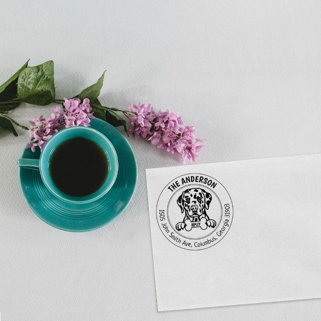 Dalmatiner Hunde Rücksendeadresse Gummistempel (Von Creator hochgeladen)