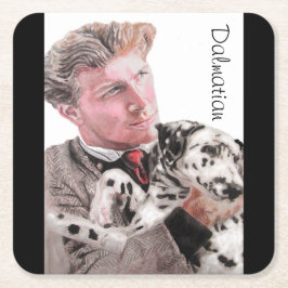 Dalmatiner Hunde süße Tier Spotty Glass Coast Rechteckiger Pappuntersetzer