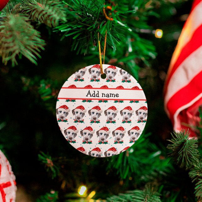 Dalmatiner Hunde Zucht Weihnachten Keramik Ornament (Von Creator hochgeladen)