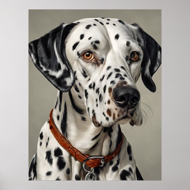 Dalmatiner - Hundebeitschrift Poster (Vorne)