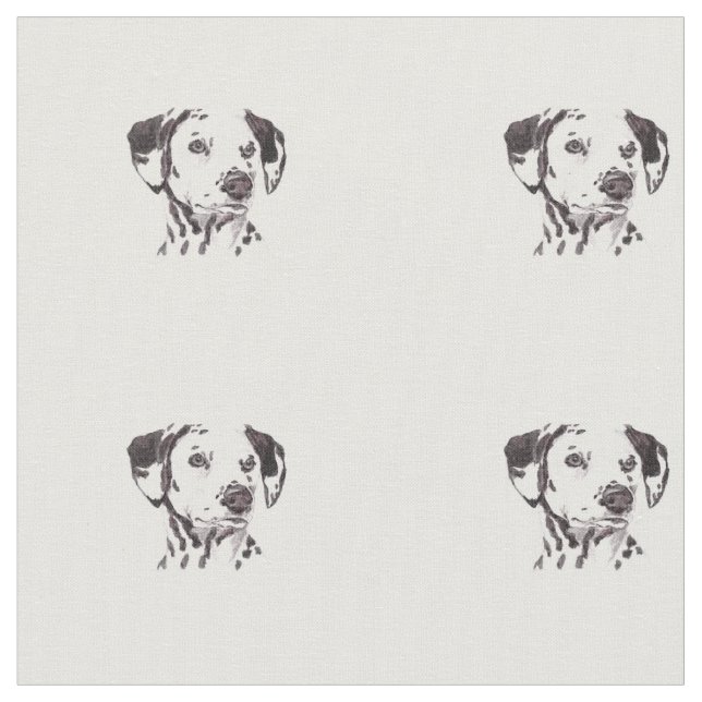 Dalmatiner-Hundekunst-Gewebe Stoff (Nahaufnahme)