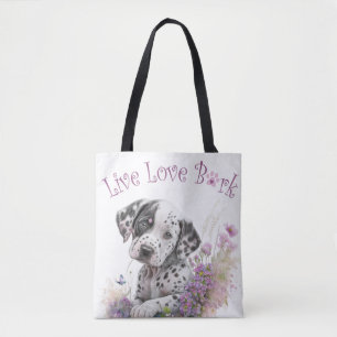 Dalmatiner-Hundemama Blumenmuster Tasche