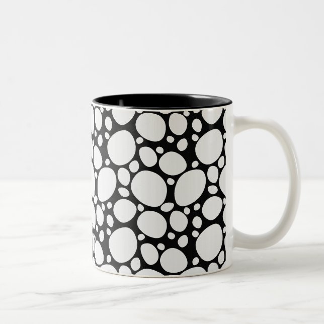 Dalmatiner-Hundemuster Zweifarbige Tasse (Rechts)