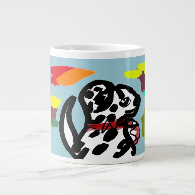 Dalmatiner im Herbst Jumbo-Tasse (Vorderseite)
