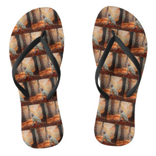 Dalmatiner im Herbst Leaves Fall Inspiriert Flip Flops