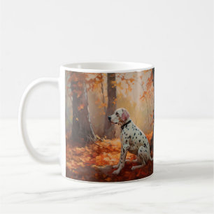 Dalmatiner im Herbst Leaves Fall Inspiriert Kaffeetasse