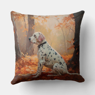 Dalmatiner im Herbst Leaves Fall Inspiriert Kissen