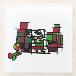 Dalmatiner im Winter Glasuntersetzer