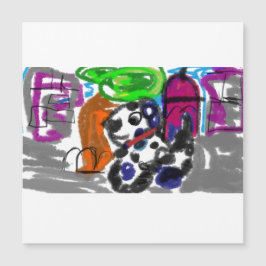 Dalmatiner in der Stadt Magnetkarte