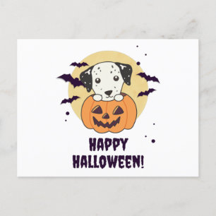 Dalmatiner in Pumpkin Sweet Hunde glückliche Hallo Postkarte