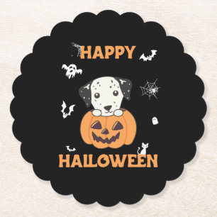 Dalmatiner in Pumpkin Sweet Hunde glückliche Hallo Untersetzer