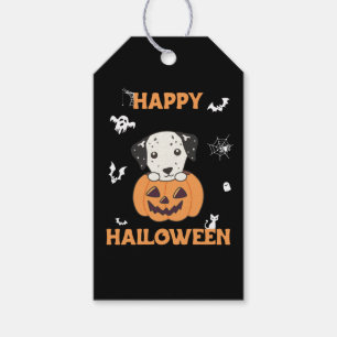 Dalmatiner in Pumpkin Sweet Hunde Happy Halloween Geschenkanhänger