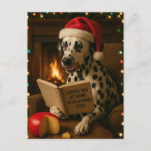 Dalmatiner 'Käse-Steuer' Weihnachtskarte