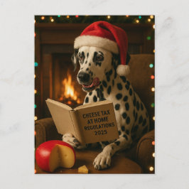 Dalmatiner 'Käse-Steuer' Weihnachtskarte Postkarte