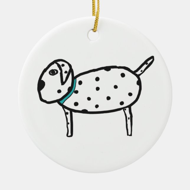 Dalmatiner Keramik Ornament (Vorne)