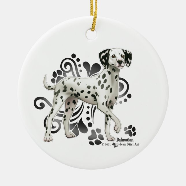 Dalmatiner Keramik Ornament (Vorne)