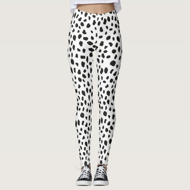 Dalmatiner Leggings/ Gepunktete Leggings für Tierw (Vorderseite)